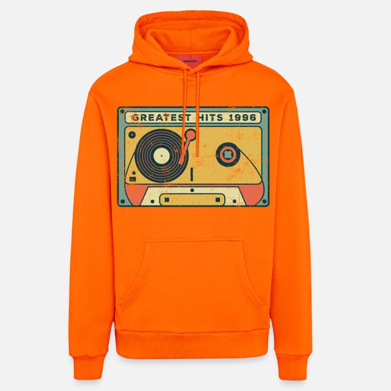 30e anniversaire du millésime 1996 - Sweat à capuche bio décontracté fabriqué en UE - SUNSET ORANGE