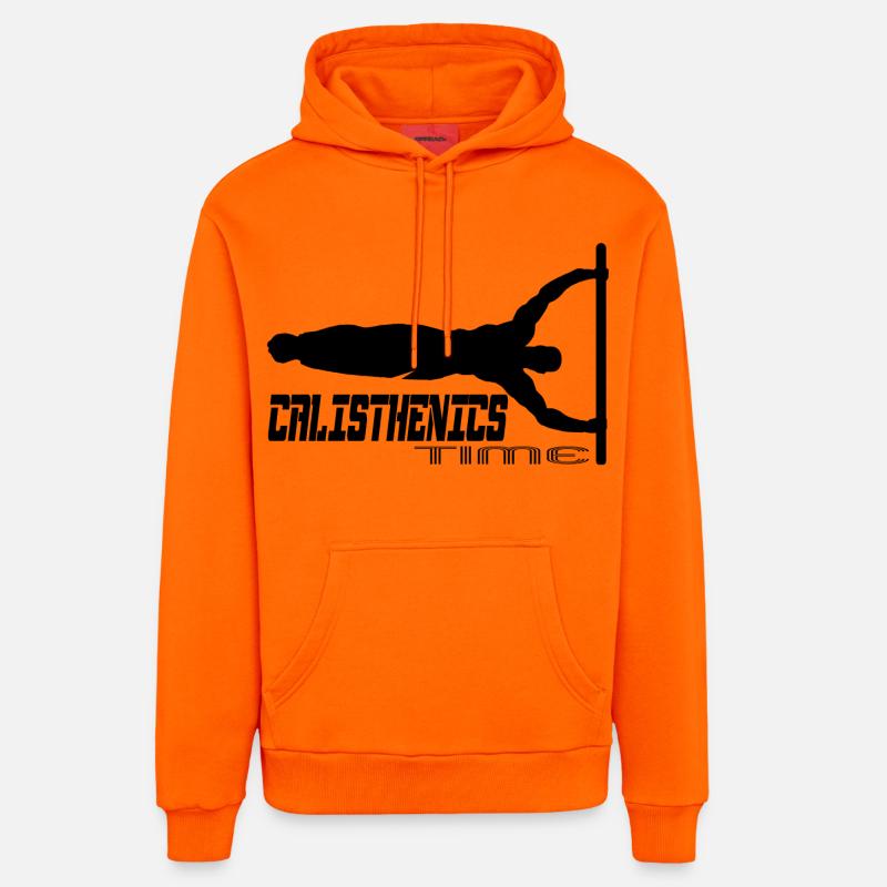 Callisthénie - Sweat à capuche bio décontracté fabriqué en UE - SUNSET ORANGE