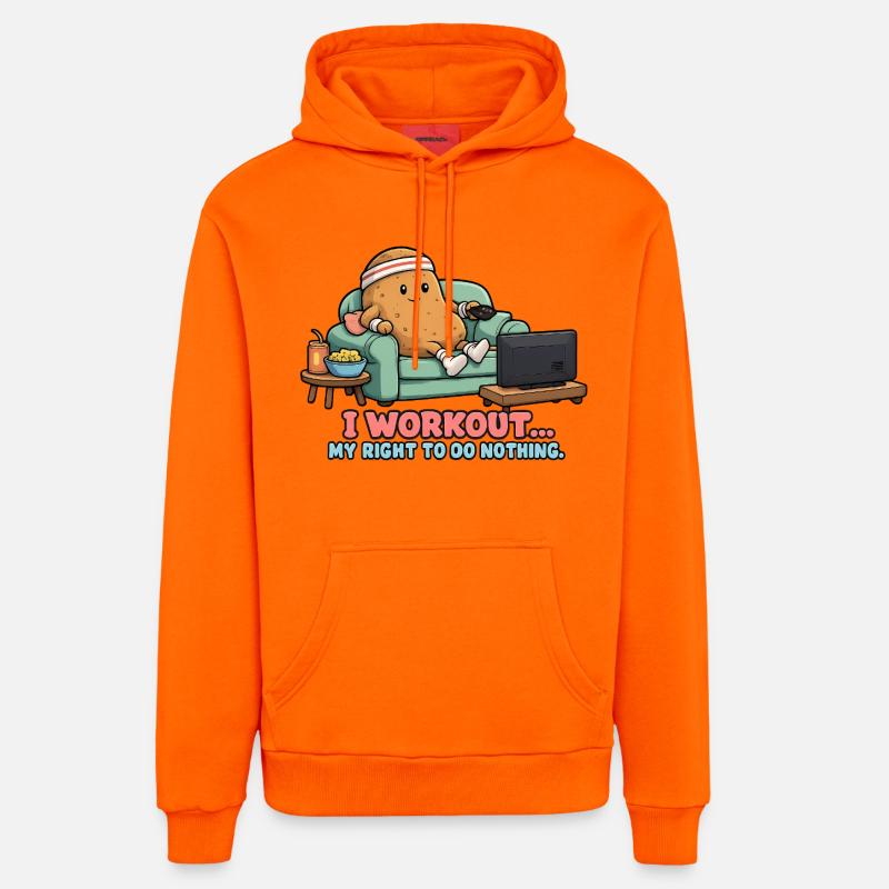 Patate de Couch - Sweat à capuche bio décontracté fabriqué en UE - SUNSET ORANGE