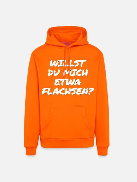 Drôle de dire Hambourg - Sweat à capuche bio décontracté fabriqué en UE - SUNSET ORANGE