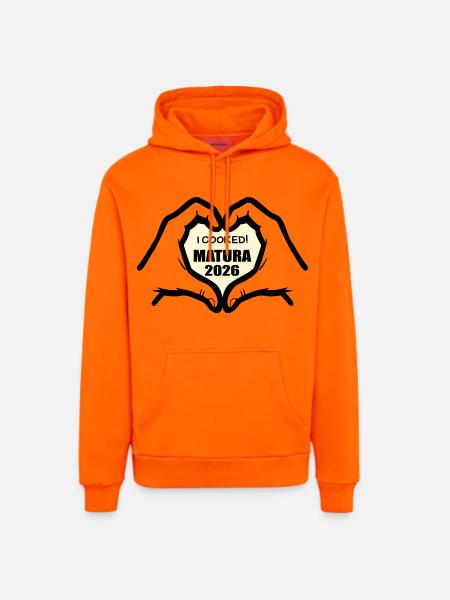 Abschluss Matura 2026 Kochen - Organic Relaxed Hoodie Made in EU - SUNSET ORANGE