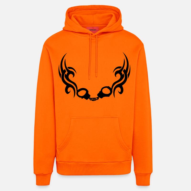 Trible à menottes - Sweat à capuche bio décontracté fabriqué en UE - SUNSET ORANGE