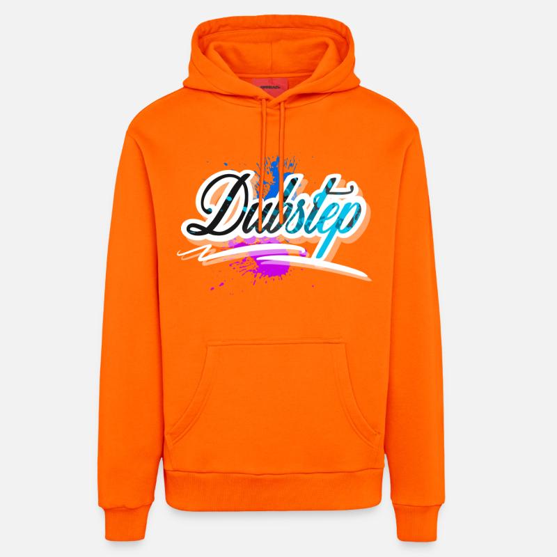 dubstep - Sweat à capuche bio décontracté fabriqué en UE - SUNSET ORANGE
