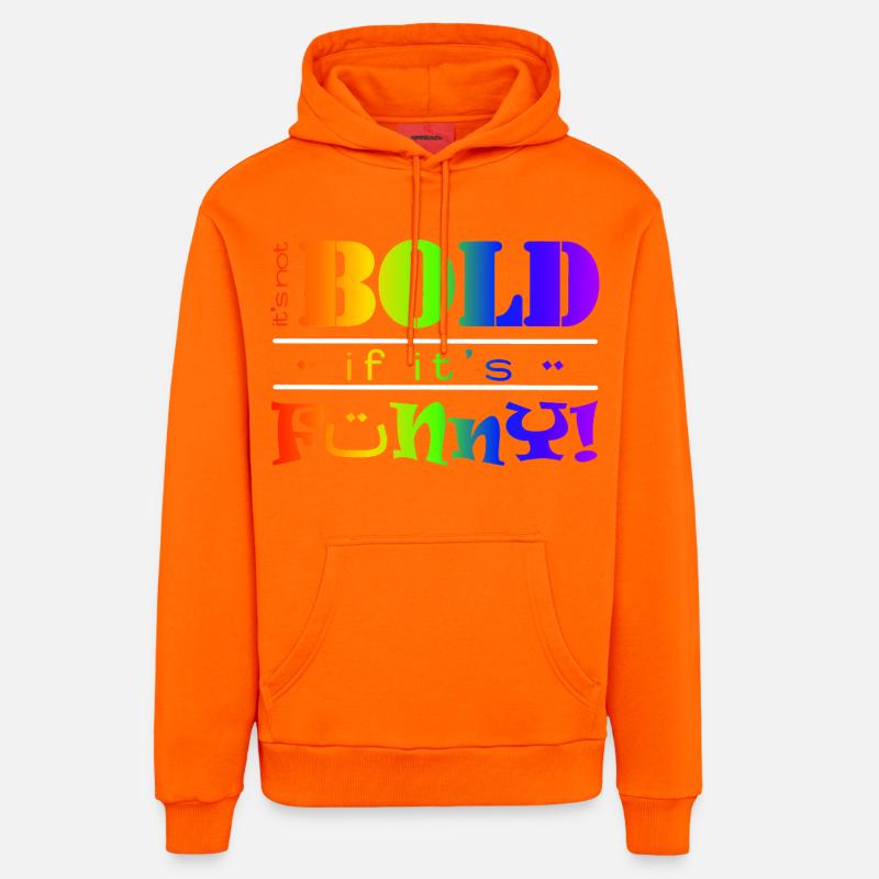 arc-en-ciel vibrant drôle gras texte design - Sweat à capuche bio décontracté fabriqué en UE - SUNSET ORANGE