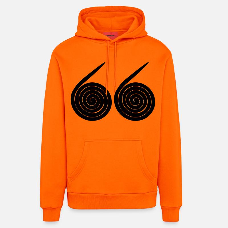Escargots numéro 66 - Sweat à capuche bio décontracté fabriqué en UE - SUNSET ORANGE