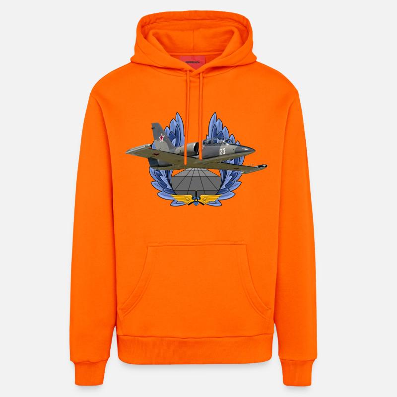 Aero L-39 Albatros - Sweat à capuche bio décontracté fabriqué en UE - SUNSET ORANGE