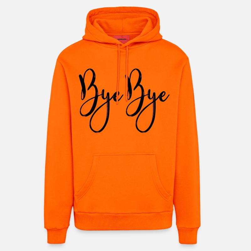 Bye bye - Sweat à capuche bio décontracté fabriqué en UE - SUNSET ORANGE