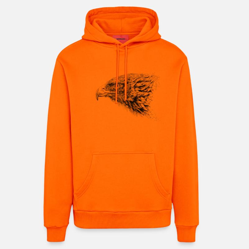 aigle - Sweat à capuche bio décontracté fabriqué en UE - SUNSET ORANGE