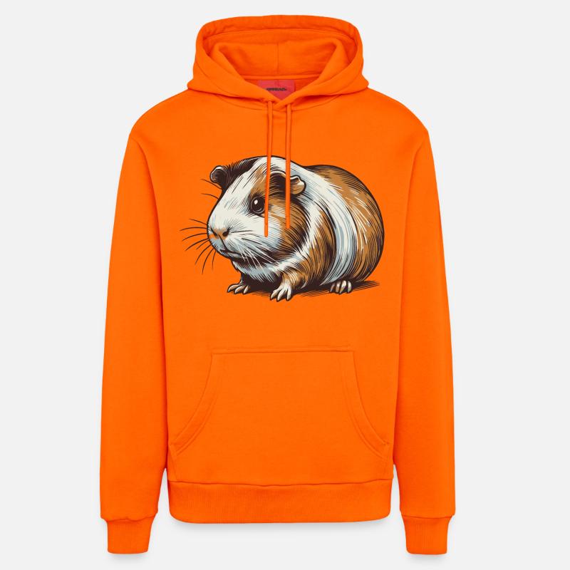 Cobaye - Sweat à capuche bio décontracté fabriqué en UE - SUNSET ORANGE