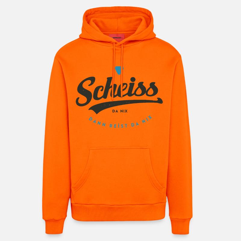 Scheiss da nix - Sweat à capuche bio décontracté fabriqué en UE - SUNSET ORANGE