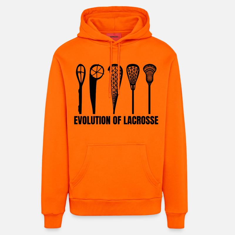 Développement du bâton de crosse - Sweat à capuche bio décontracté fabriqué en UE - SUNSET ORANGE