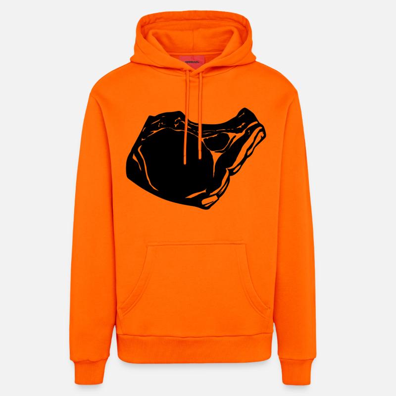 Bifteck - Sweat à capuche bio décontracté fabriqué en UE - SUNSET ORANGE