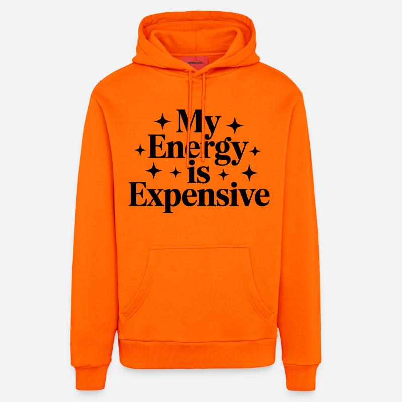 Mon énergie est chère - Sweat à capuche bio décontracté fabriqué en UE - SUNSET ORANGE