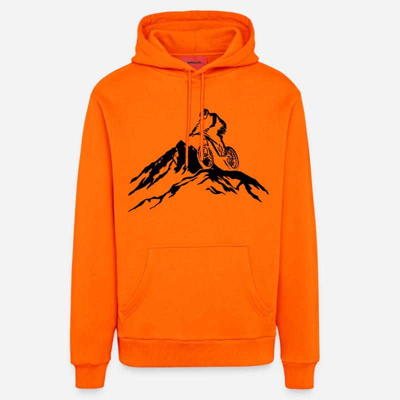 VTT - Sweat à capuche bio décontracté fabriqué en UE - SUNSET ORANGE