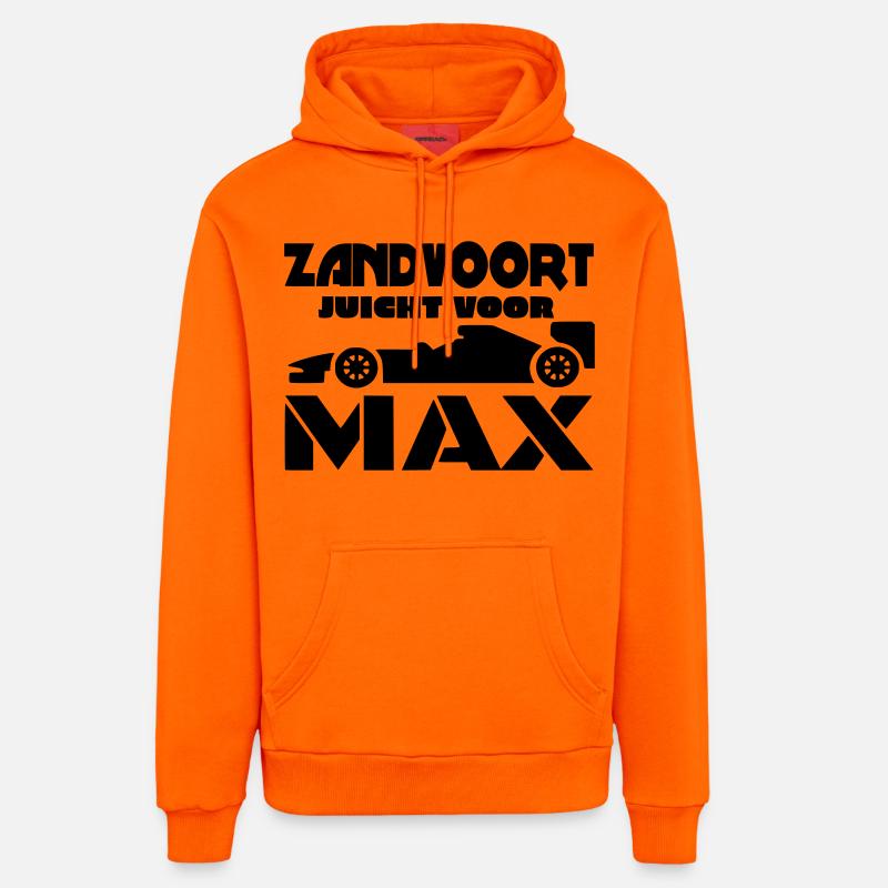 Zandvoort applaudit Max. Accélérez ! Course # - Sweat à capuche bio décontracté fabriqué en UE - SUNSET ORANGE