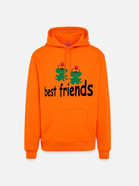 funny - Organic Relaxed Hoodie Made in EU - SUNSET ORANGE