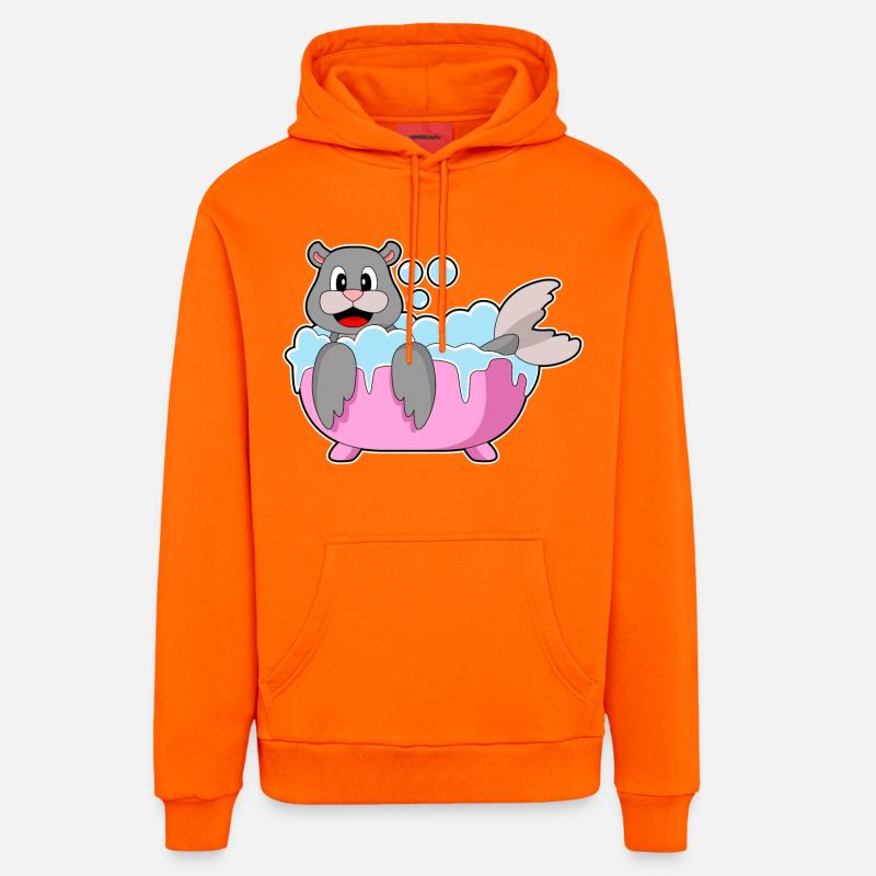 Baignoire scellée - Sweat à capuche bio décontracté fabriqué en UE - SUNSET ORANGE