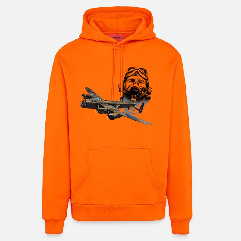 Pilot Lankaster - Sweat à capuche bio décontracté fabriqué en UE - SUNSET ORANGE