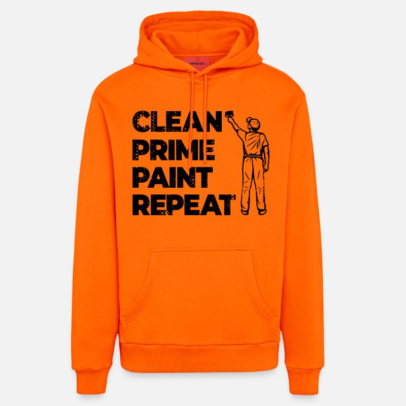 Flux de travail Painter - Sweat à capuche bio décontracté fabriqué en UE - SUNSET ORANGE