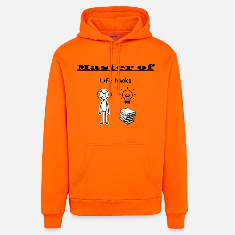 Astuces de Maître de la Vie - Sweat à capuche bio décontracté fabriqué en UE - SUNSET ORANGE