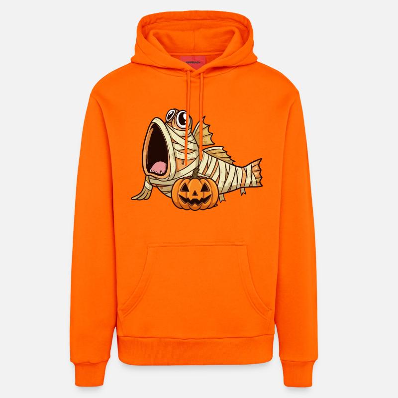 Sauteur de boue d’Halloween - Sweat à capuche bio décontracté fabriqué en UE - SUNSET ORANGE