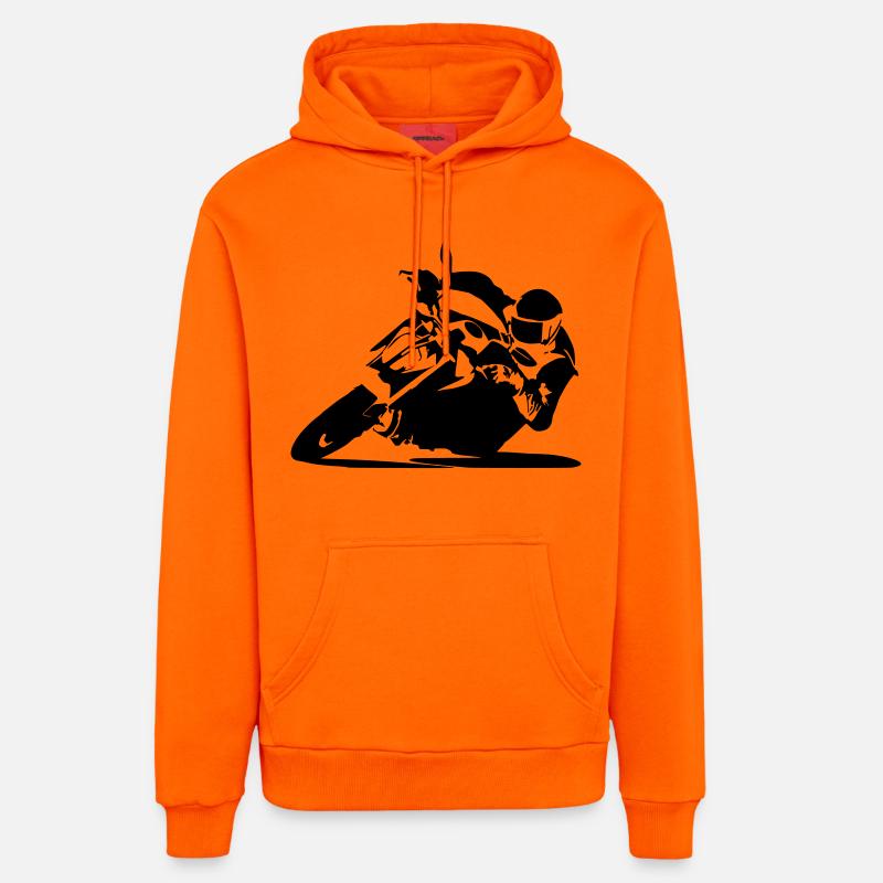 Duc - Sweat à capuche bio décontracté fabriqué en UE - SUNSET ORANGE
