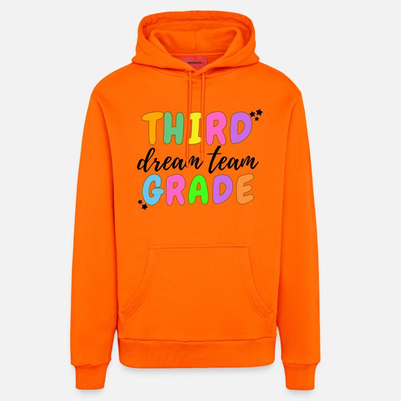 Troisième grade de l’équipe de rêve - Sweat à capuche bio décontracté fabriqué en UE - SUNSET ORANGE