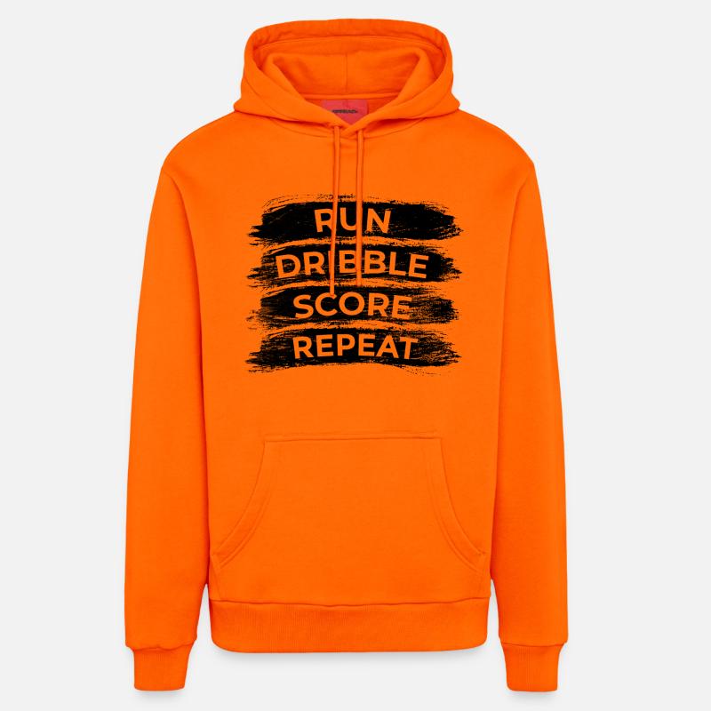 Techniques de hockey sur gazon - Sweat à capuche bio décontracté fabriqué en UE - SUNSET ORANGE