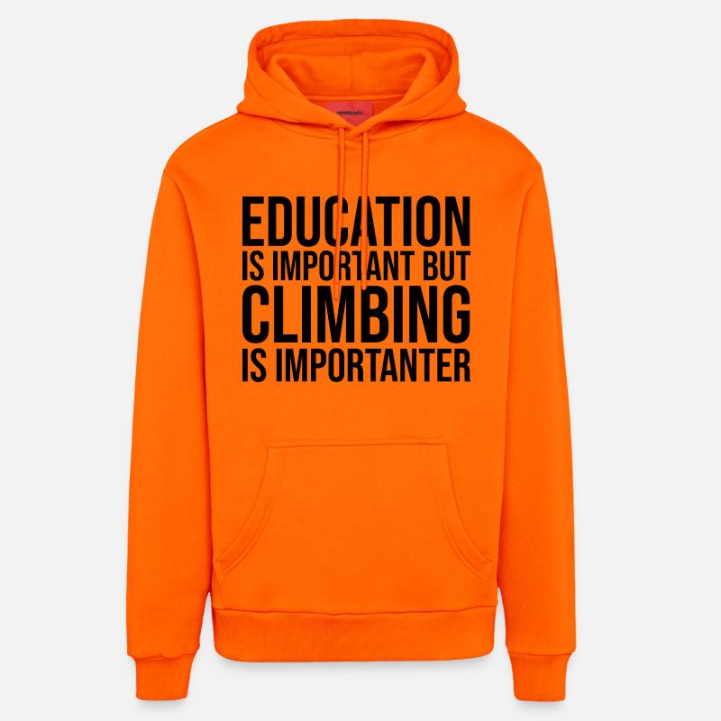 escalade - Sweat à capuche bio décontracté fabriqué en UE - SUNSET ORANGE