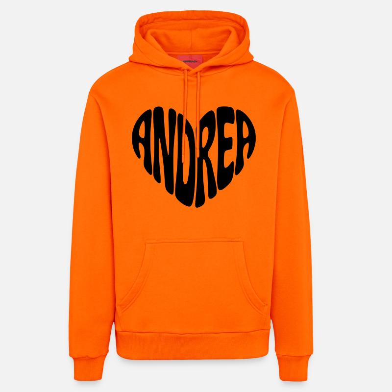 Andrea Herz - Sweat à capuche bio décontracté fabriqué en UE - SUNSET ORANGE