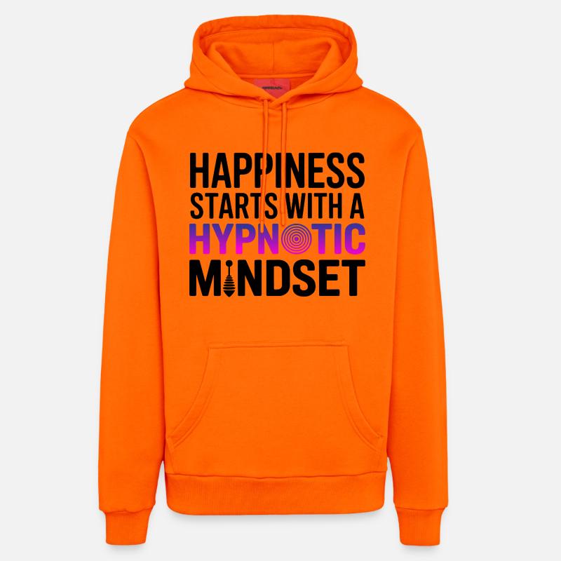 Hypnotiseur Happiness Mindset Hypnotique Professionnel - Sweat à capuche bio décontracté fabriqué en UE - SUNSET ORANGE