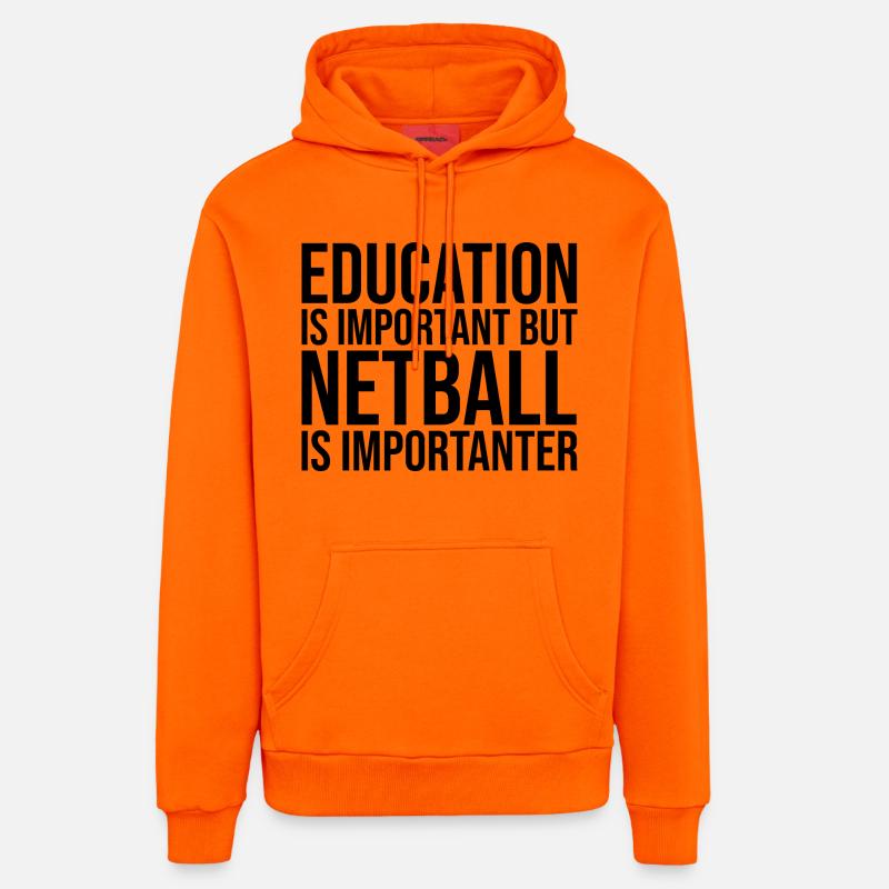 Netball - Sweat à capuche bio décontracté fabriqué en UE - SUNSET ORANGE