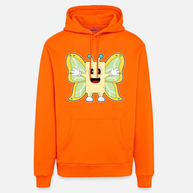 Beurre de papillon - Sweat à capuche bio décontracté fabriqué en UE - SUNSET ORANGE