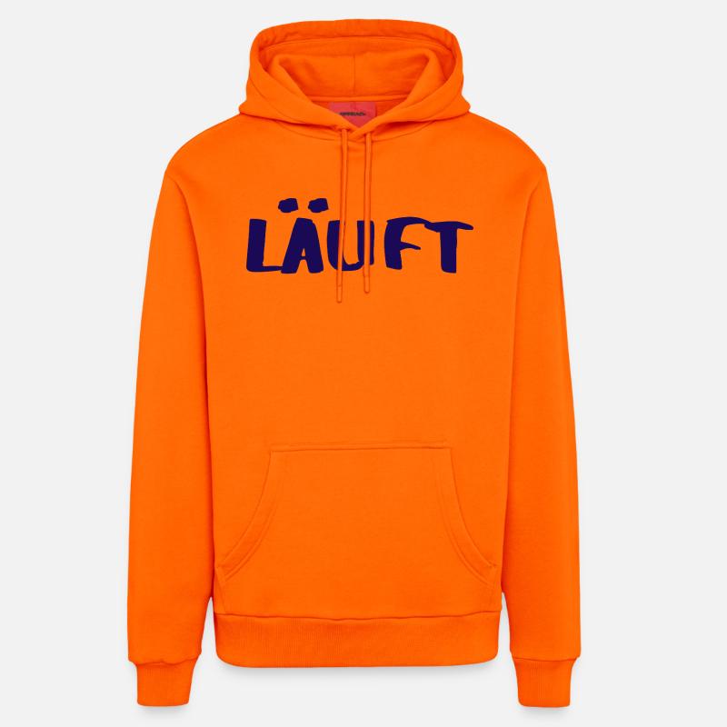 COURSE - Pensée positive - Déclaration - Sweat à capuche bio décontracté fabriqué en UE - SUNSET ORANGE
