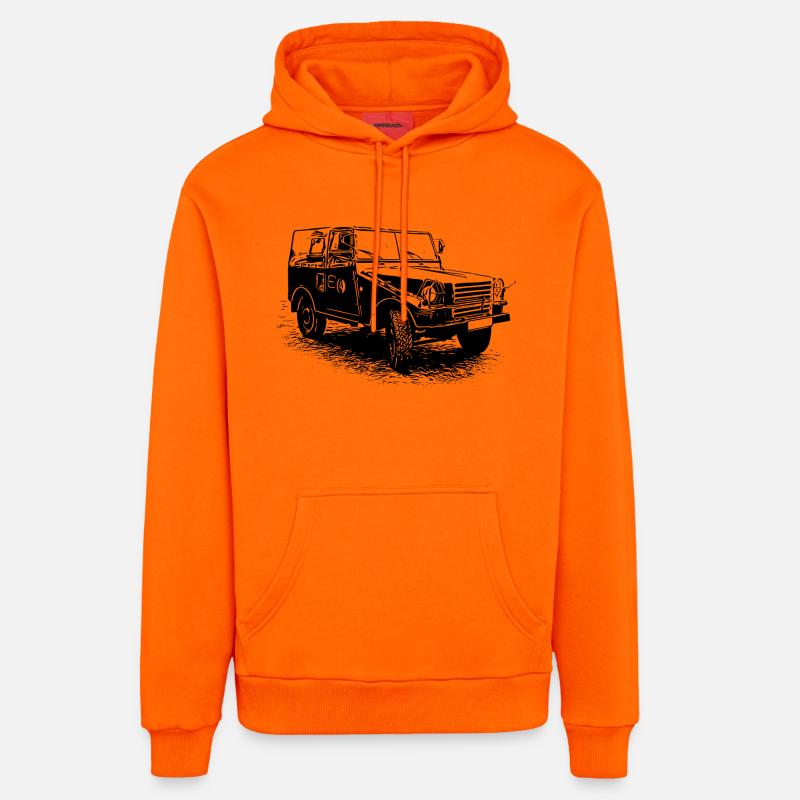 IFA P3 | RDA | NVA - Sweat à capuche bio décontracté fabriqué en UE - SUNSET ORANGE