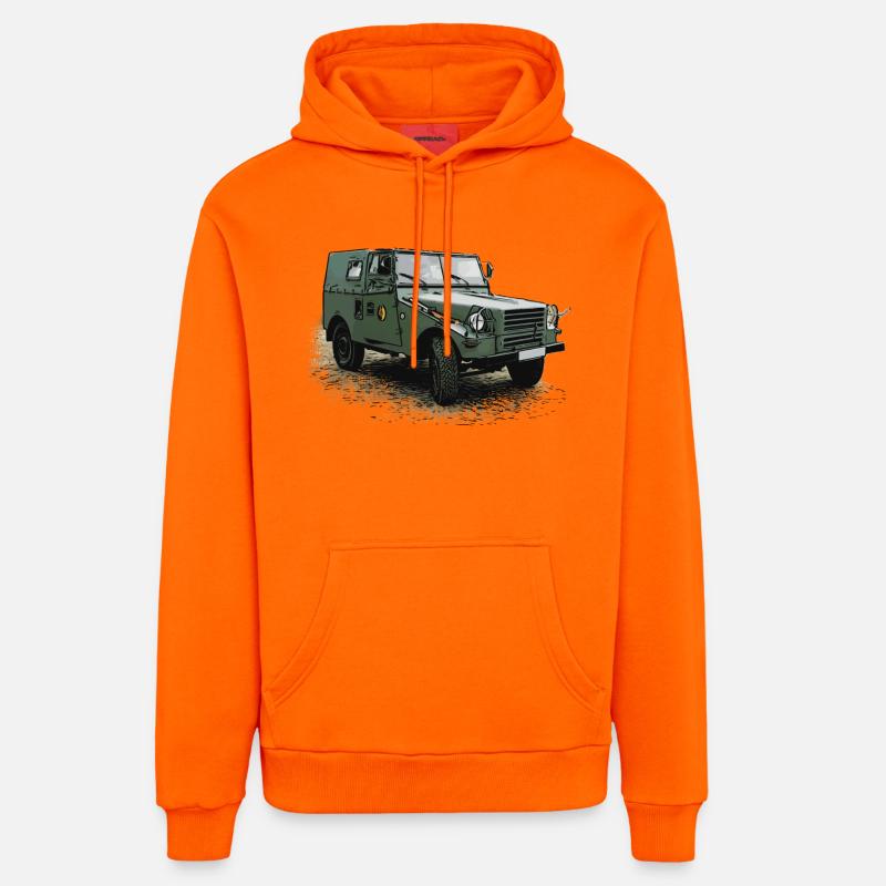 IFA P3 - Sweat à capuche bio décontracté fabriqué en UE - SUNSET ORANGE