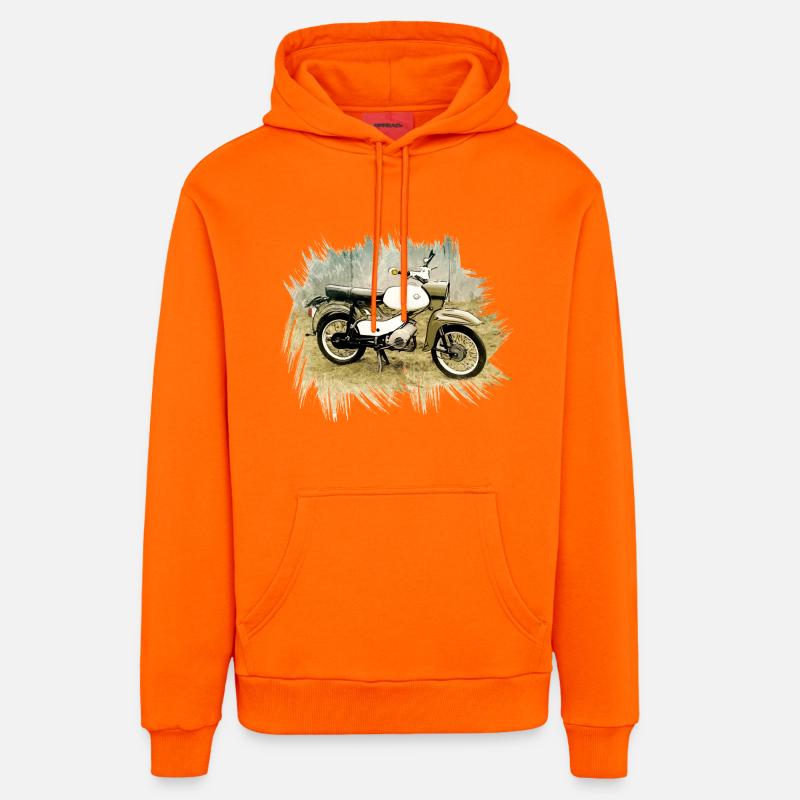 Simson SR 4/4 Hawk - Sweat à capuche bio décontracté fabriqué en UE - SUNSET ORANGE