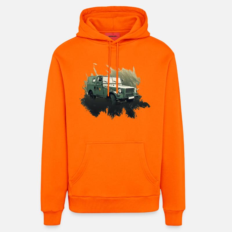 IFA P3 - Sweat à capuche bio décontracté fabriqué en UE - SUNSET ORANGE