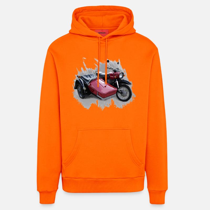 Simson Schwalbe Duo - Sweat à capuche bio décontracté fabriqué en UE - SUNSET ORANGE