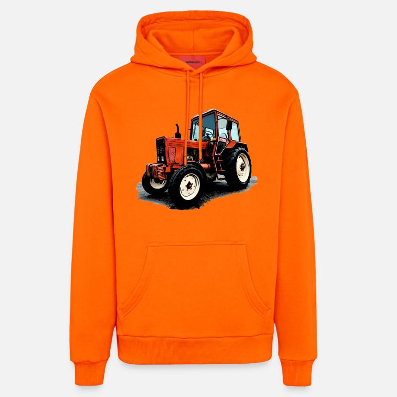 Biélorussie MTS 550 - Sweat à capuche bio décontracté fabriqué en UE - SUNSET ORANGE