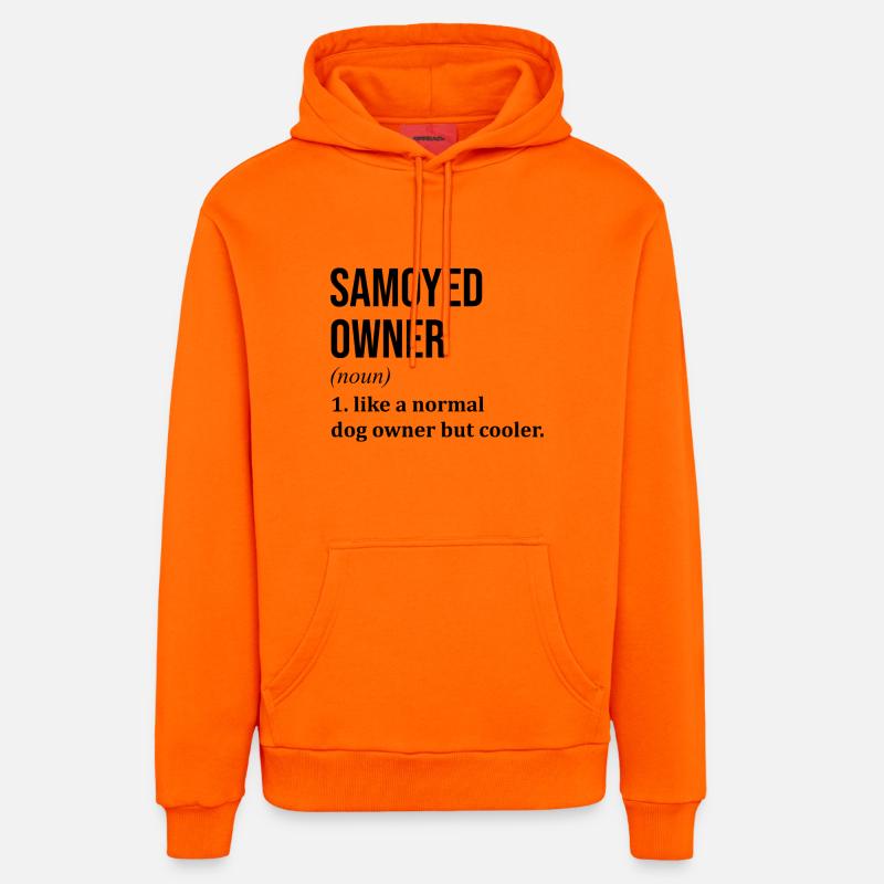 Samoyed - Sweat à capuche bio décontracté fabriqué en UE - SUNSET ORANGE