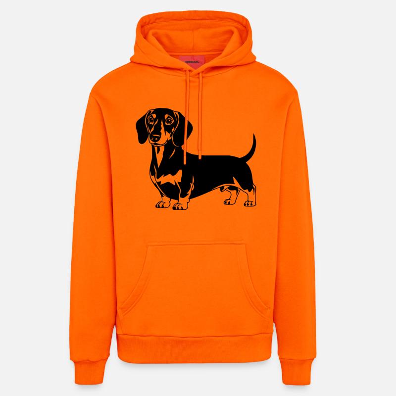 Teckel - Sweat à capuche bio décontracté fabriqué en UE - SUNSET ORANGE