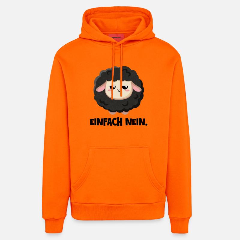 Grumpy Schaf Einfach nein - Organic Relaxed Hoodie Made in EU - SUNSET ORANGE