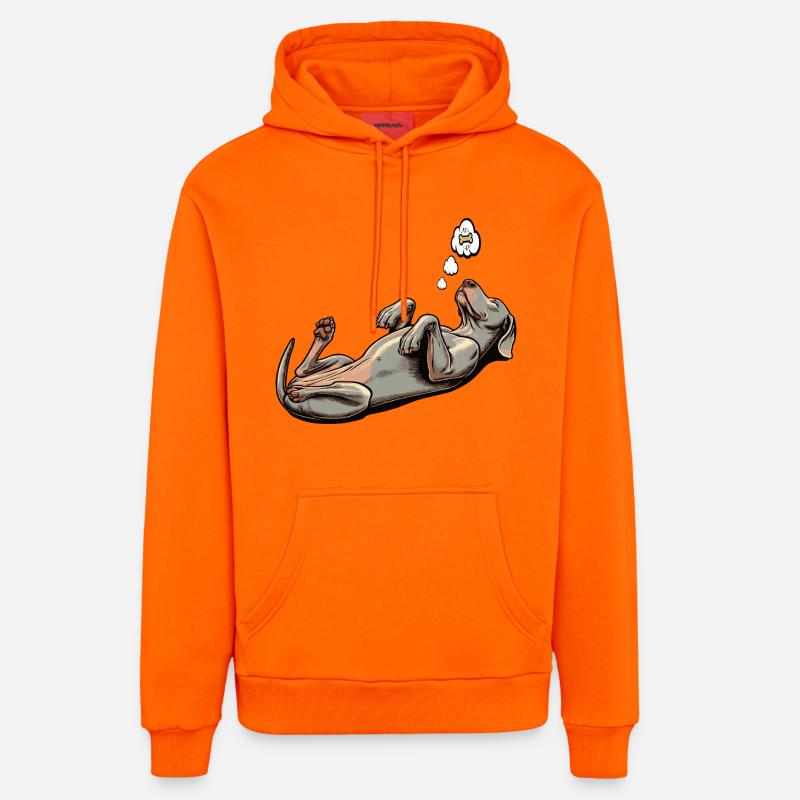Propriétaire de Weimaraner Passionné de Weimaraner - Sweat à capuche bio décontracté fabriqué en UE - SUNSET ORANGE
