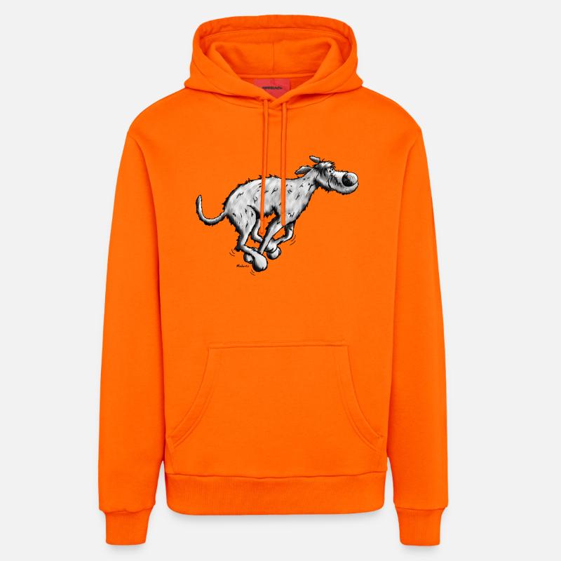 Mignon Irish Wolfhound - Sweat à capuche bio décontracté fabriqué en UE - SUNSET ORANGE