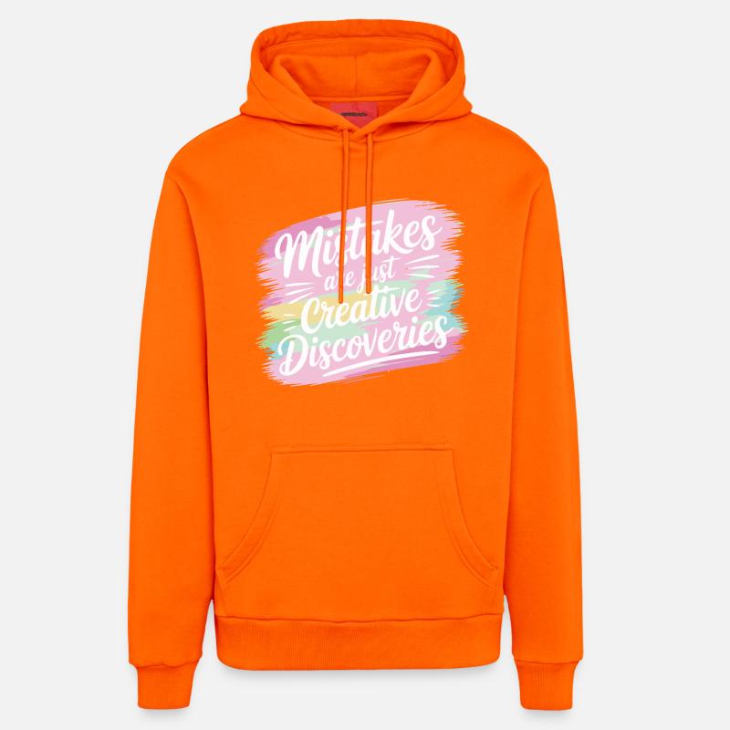 Découvertes créatives Motivation Design - Sweat à capuche bio décontracté fabriqué en UE - SUNSET ORANGE