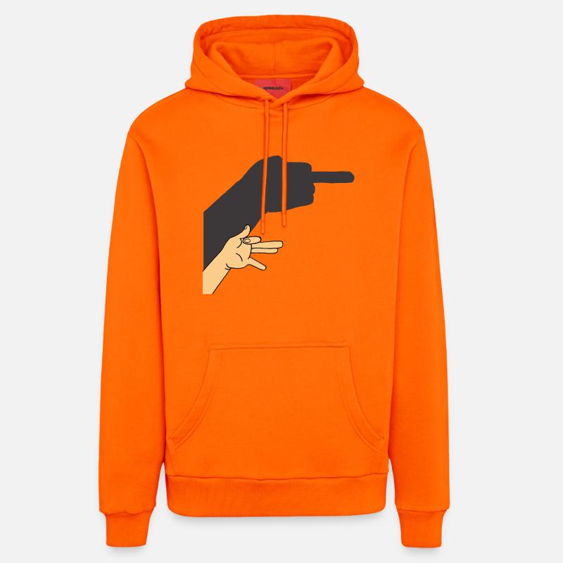 Schatten eines Hundes oder nicht - Organic Relaxed Hoodie Made in EU - SUNSET ORANGE