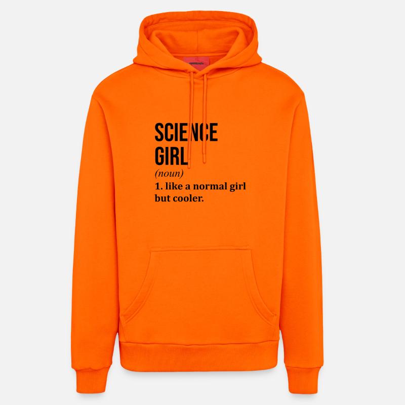 science - Sweat à capuche bio décontracté fabriqué en UE - SUNSET ORANGE