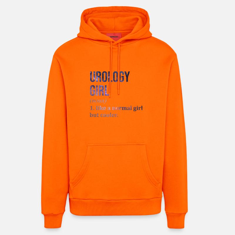 urologie - Sweat à capuche bio décontracté fabriqué en UE - SUNSET ORANGE