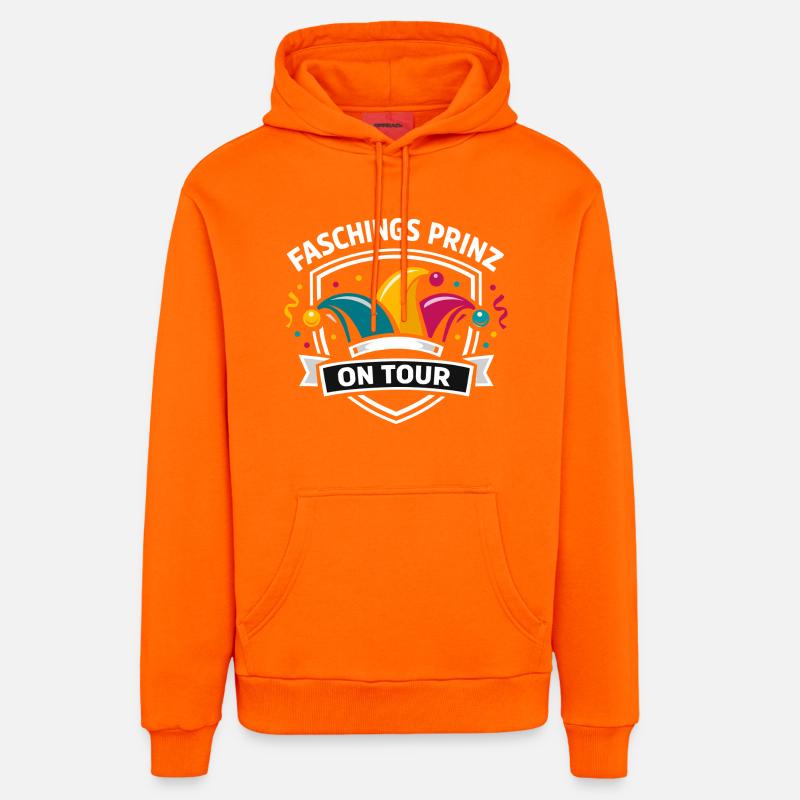 Fête du Carnaval Prince Carnaval Confettis - Sweat à capuche bio décontracté fabriqué en UE - SUNSET ORANGE